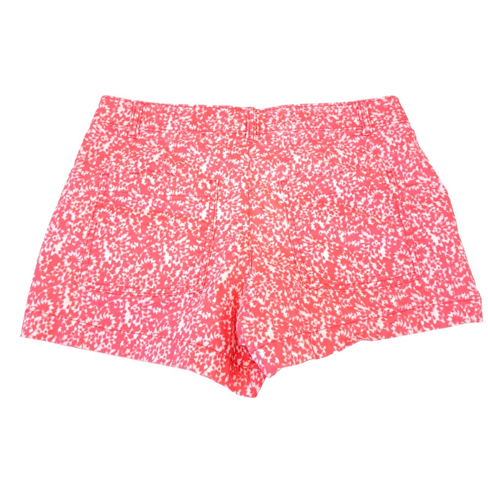 GAP Short Shorts Women's 8 Inseam 3" Pockets‎ Stretch Coral White Geometric